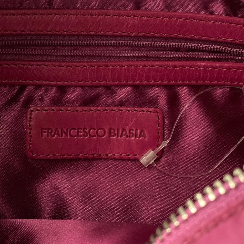 Francsesco Biasia Vintage Bag Grecia Shoulder Bag Nylon With Leather Trim Pink - Picture 13 of 14